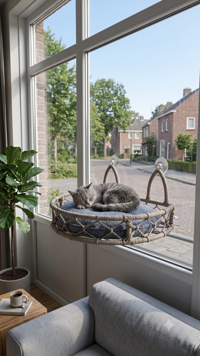 QUVA CAM GÜZELİ KEDİ YATAĞI / BALKON & PENCERE KEDİ YATAĞI