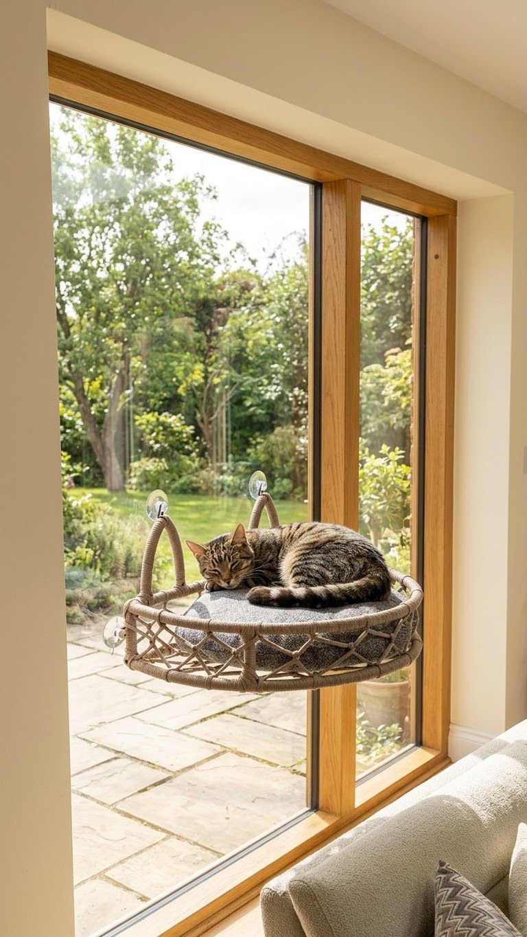 QUVA CAM GÜZELİ KEDİ YATAĞI / BALKON & PENCERE KEDİ YATAĞI