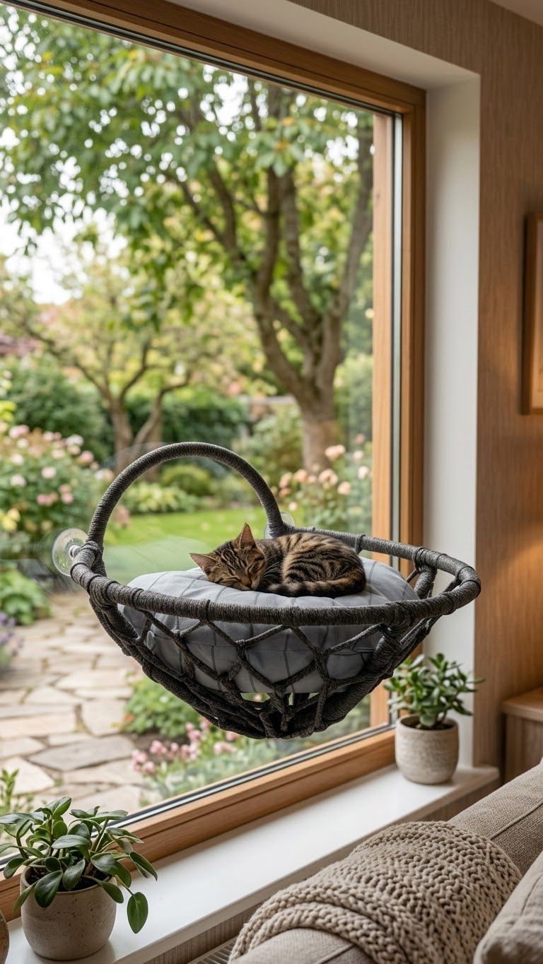 QUVA GEZEGEN CAM KEDİ YATAĞI / VANTUZLU PENCERE & CAM BALKON YATAĞI