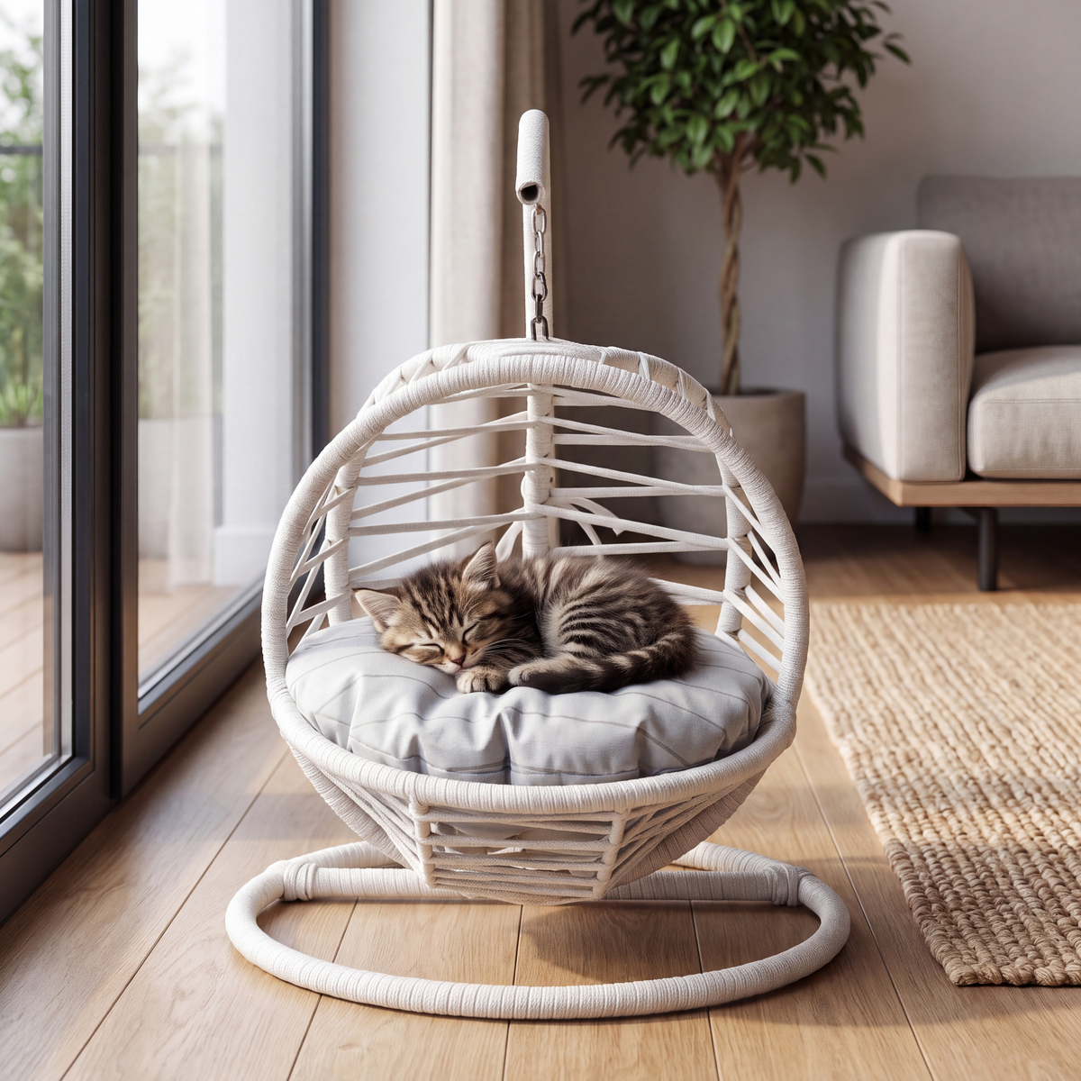 QUVA NORMALBOY SALINCAK KEDİ YATAĞI / DEKORATİF KEDİ SALINCAĞI