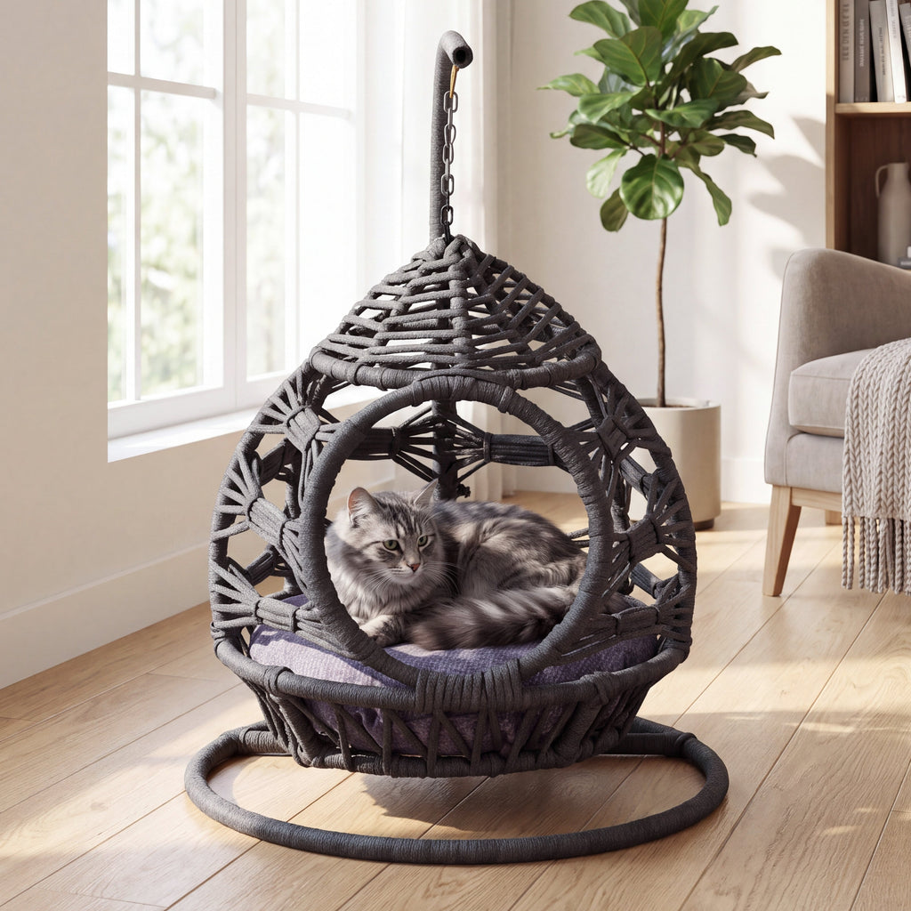 QUVA FENER SALINCAK KEDİ YATAĞI / ASKILI KEDİ EVİ & SALINCAĞI